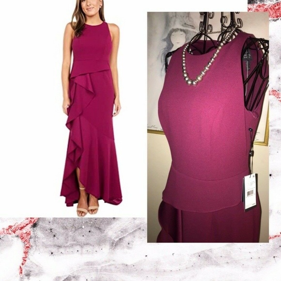 Adrianna Papell Crepe Cascade 